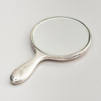 A Japanese five-piece silver garniture, Asahi, early 20th century.