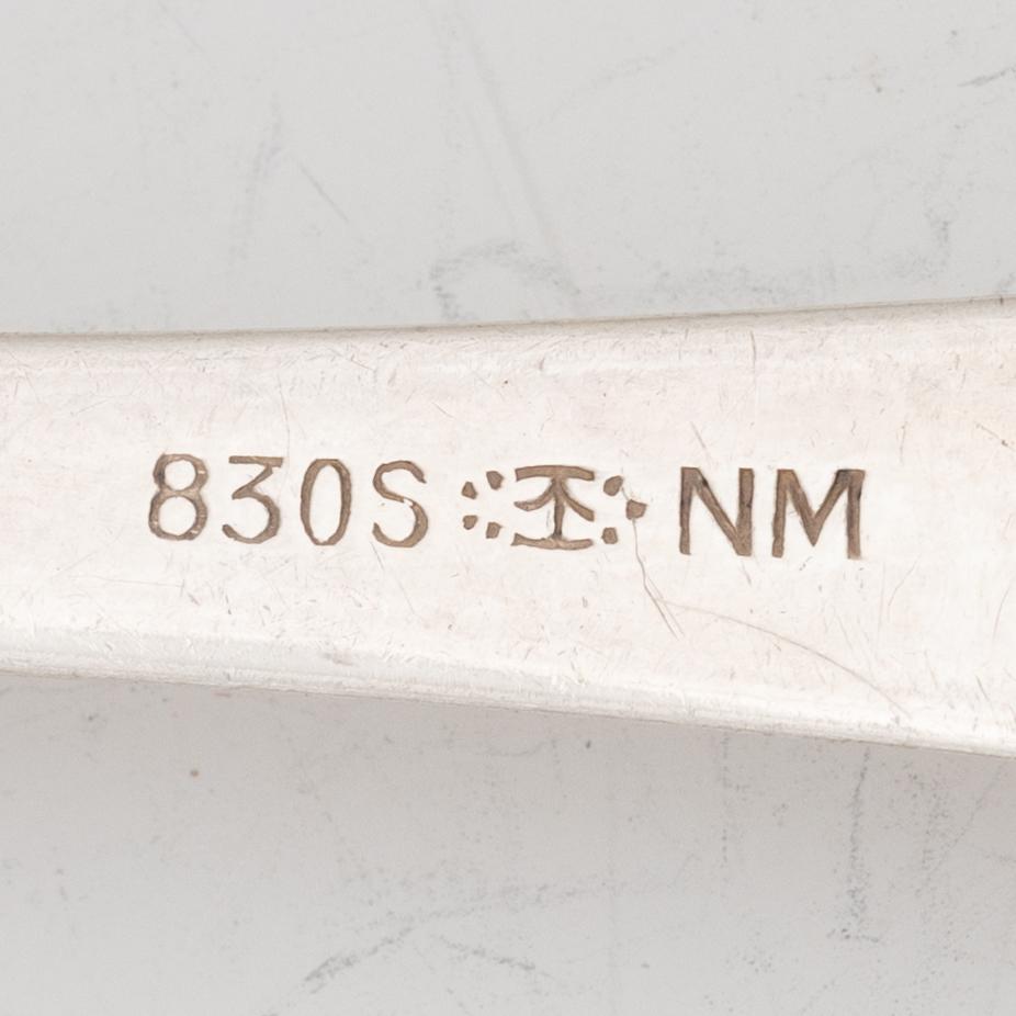 Serving cutlery, 3 pieces, silver, Kristian M Hestenes, Bergen, Norway.