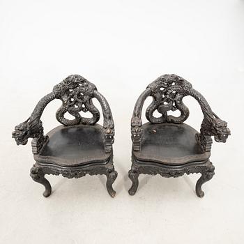 Furniture set, three pieces, China, circa 1900.