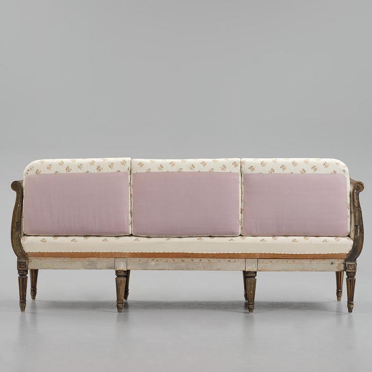 A Gustavian sofa by E. Öhrmark (master in Stockholm 1777-1813).