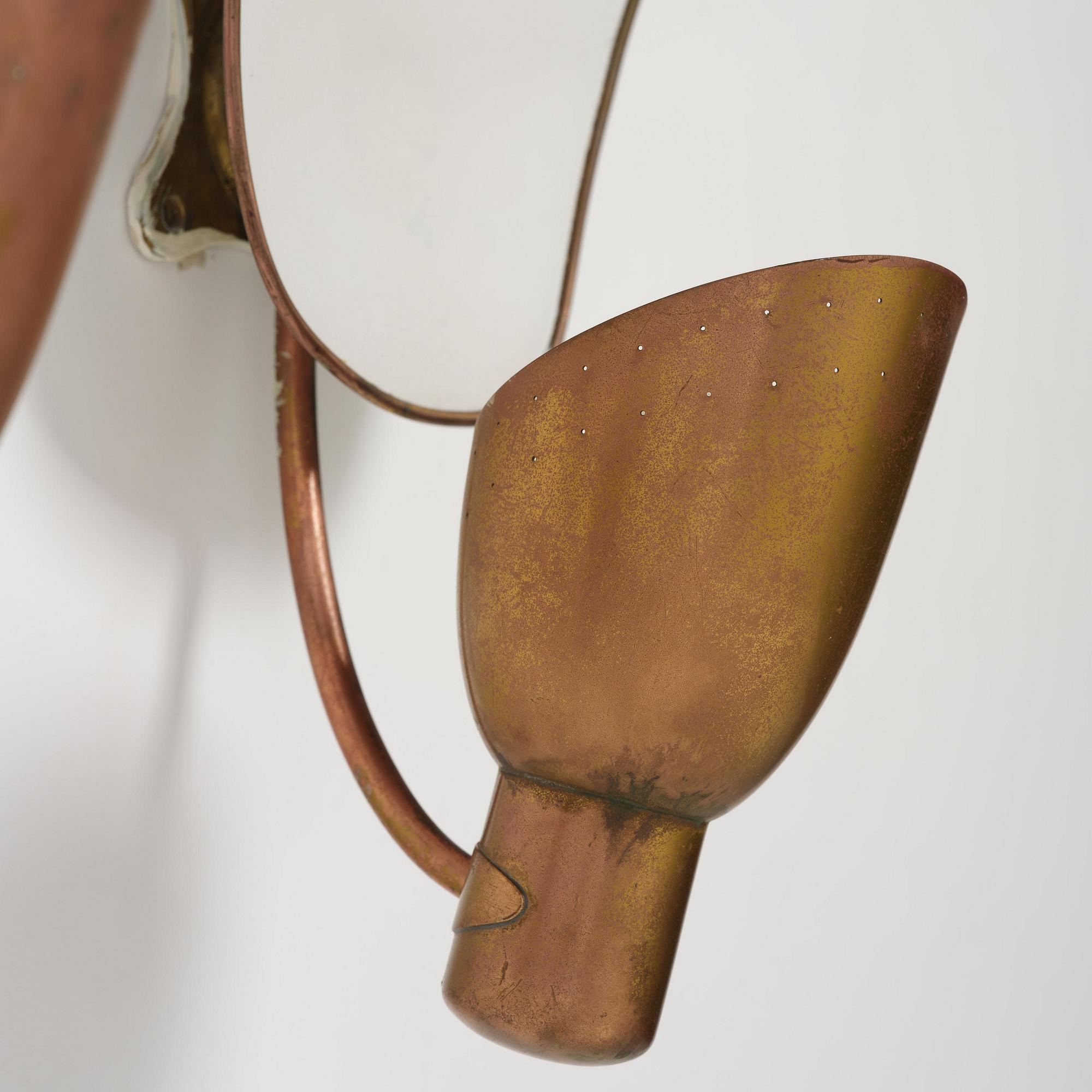 Carl-Axel Acking, a pair of wall lamps model "5029", Bröderna Malmströms Metallvarufabrik, Malmö, 1940s.