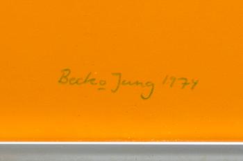 Beck & Jung, screenprint signed dated and numbered 1974 12 /20.