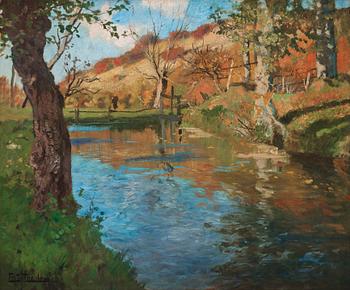 886. Frits Thaulow, River Landscape.