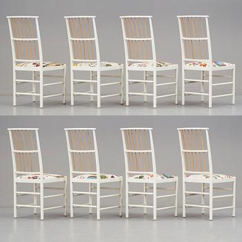 Josef Frank, a set of eight dining chairs, Svenskt Tenn, Sweden, model 2025.