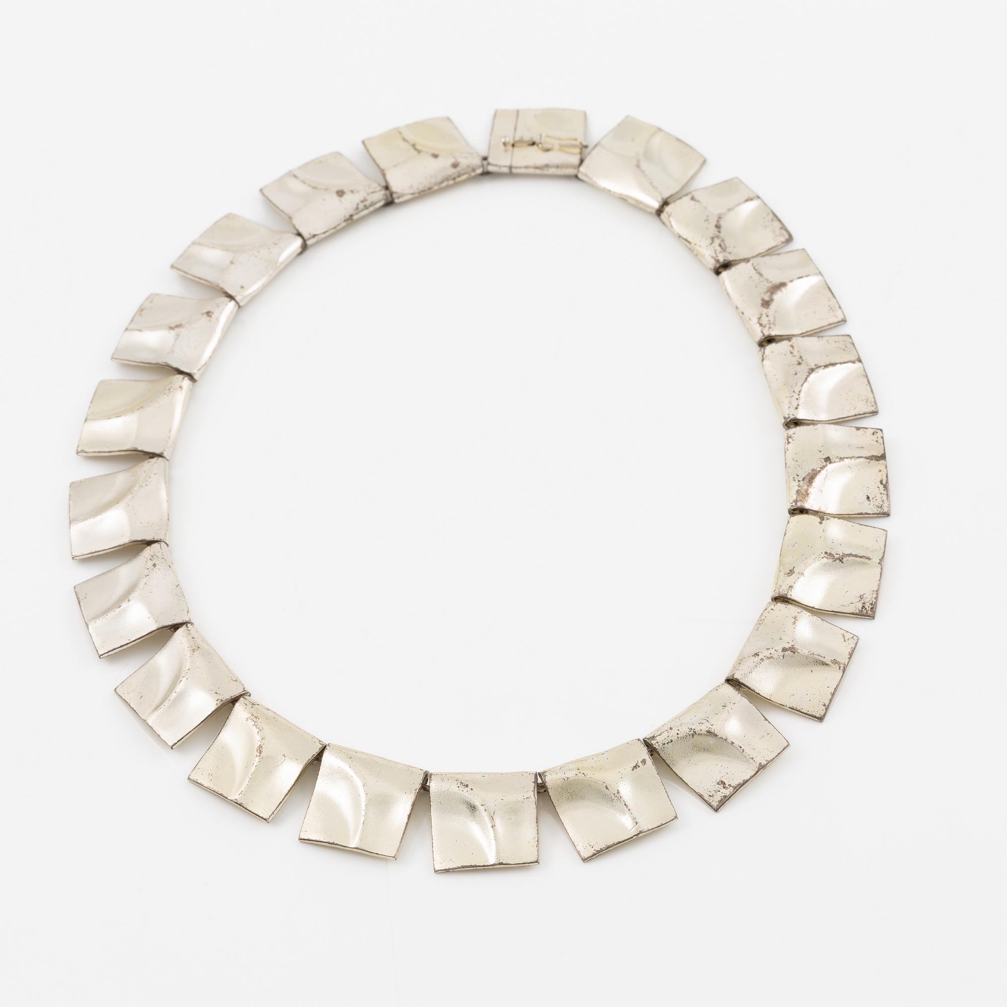 Björn Weckström, necklace "Galactic Peaks", sterling silver, for Lapponia, 1988.