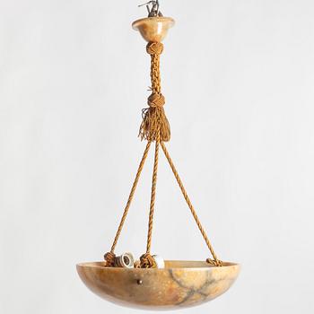 An alabaster ceiling lamp, 1920s.