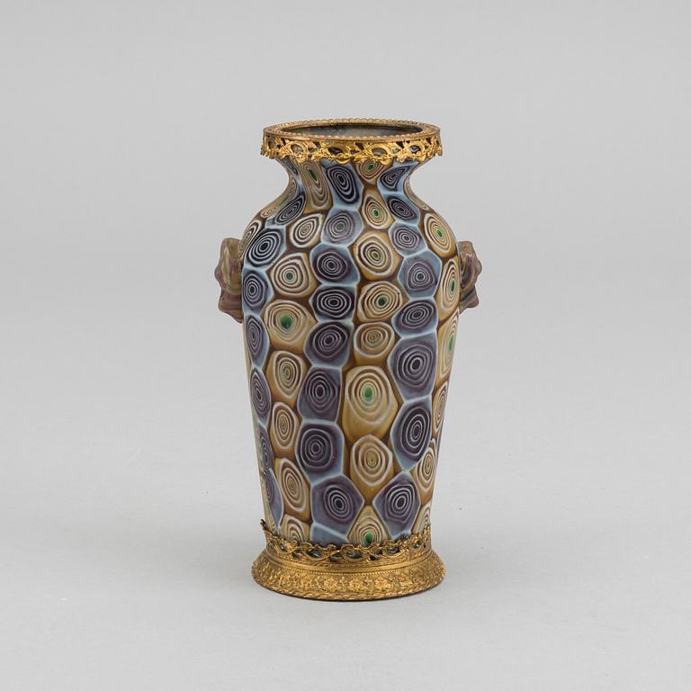 FRATELLI TOSO, ascribed  an Art Nouveau murrine glass vase.