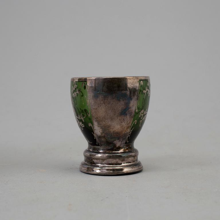 KARAFF MED GLAS, 10 delar, glas, Venedig, Italien, 1900-talets mitt.