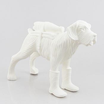 William Sweetlove, "Cloned Schnauzer with water bottle". (White).