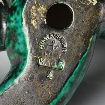 Wilhelm Kåge, an "Argenta" stoneware sculpture of a dragon puppy, Gustavsberg, 1940s.