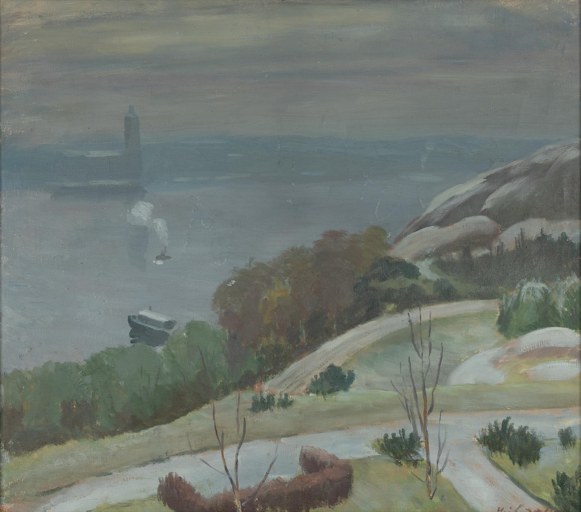 Hjalmar Grahn, Vintervy med Stockholms stadshus.