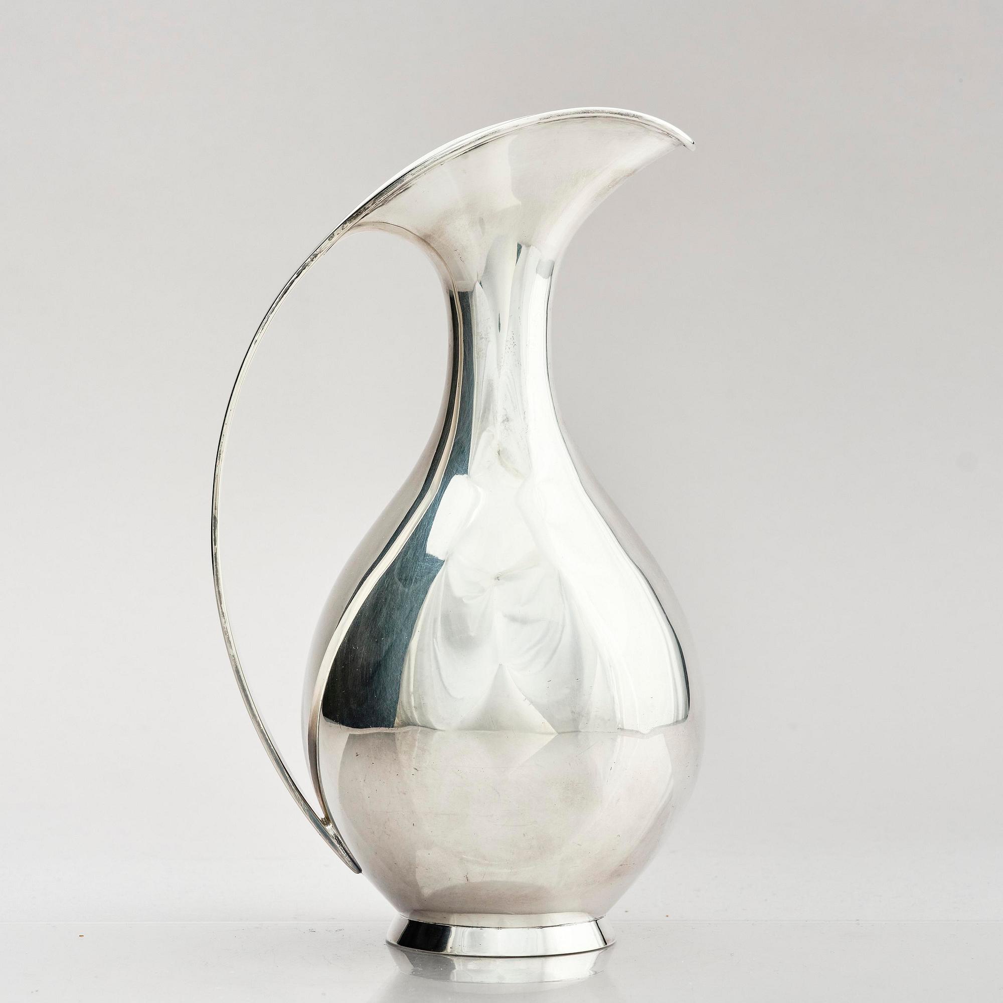 Kay Fisker, a sterling silver jug, company Anton Michelsen, Copenhagen, Denmark.