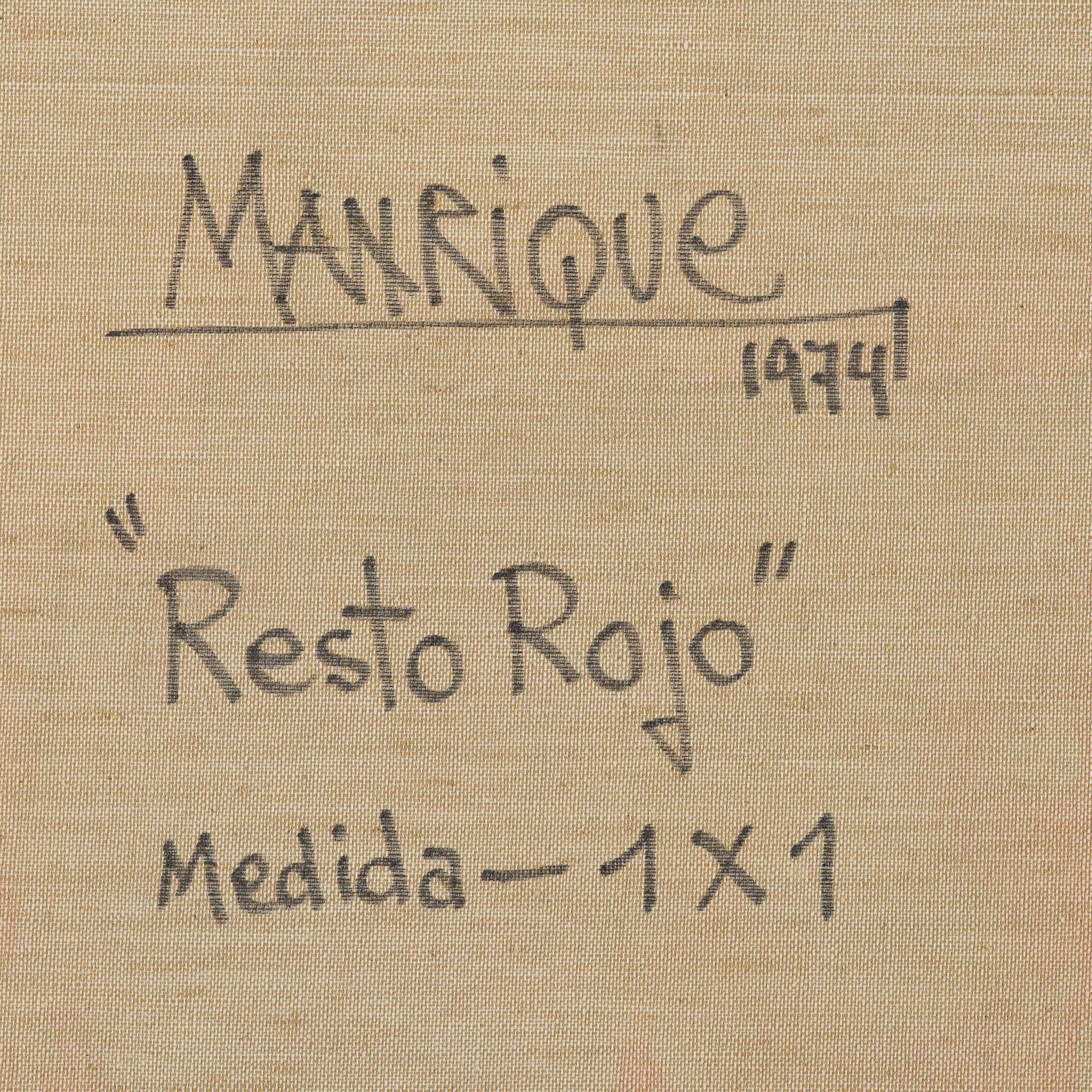 Cesár Manrique, "Resto rojo".