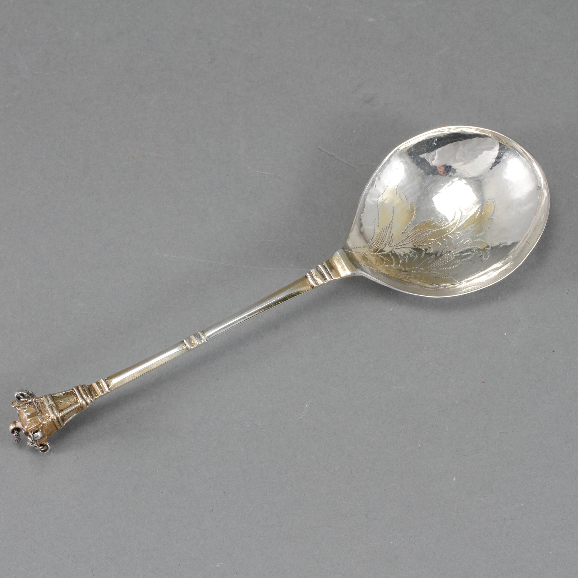 SKED, silver, Olof Grubb, Hudiksvall, 1790-1817. Vikt 29 gram.