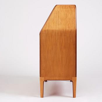 Oscar Nilsson, an olive ash veneered secretaire, a journeyman's work by Evert Kjellgren for Stockholm City Crafts Association, 1938.