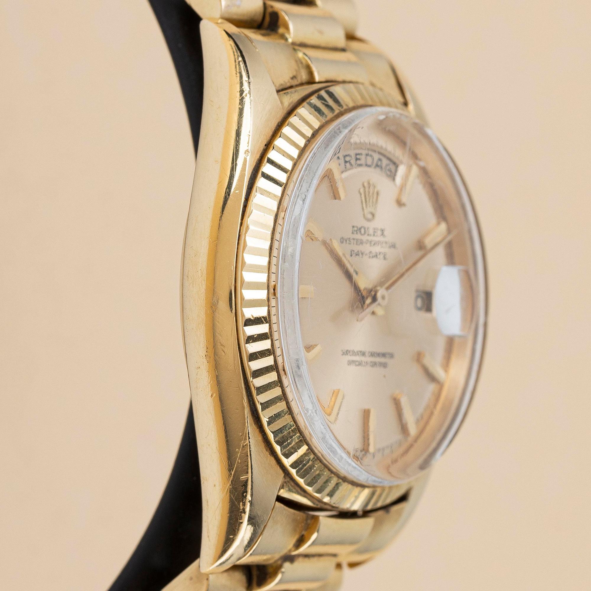 Rolex, Day-Date, "The Three Crowns", "Cal 1555", "Swedish Day", ca 1963.