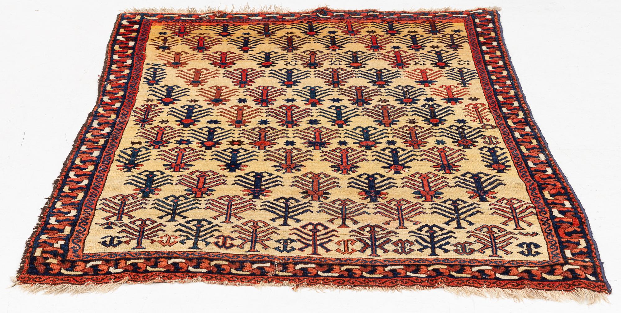 An antique Afshar rug, c 179 x 138 cm.