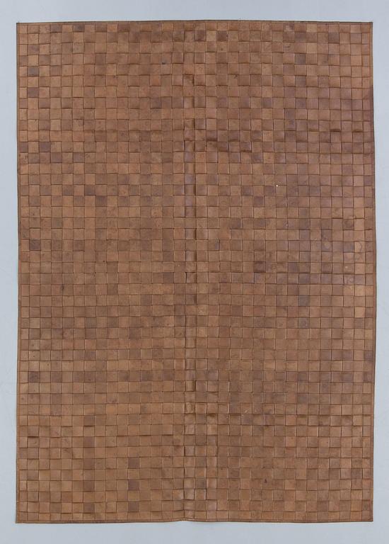 CARPET, leather, late 20th century. 240 x 169 cm.