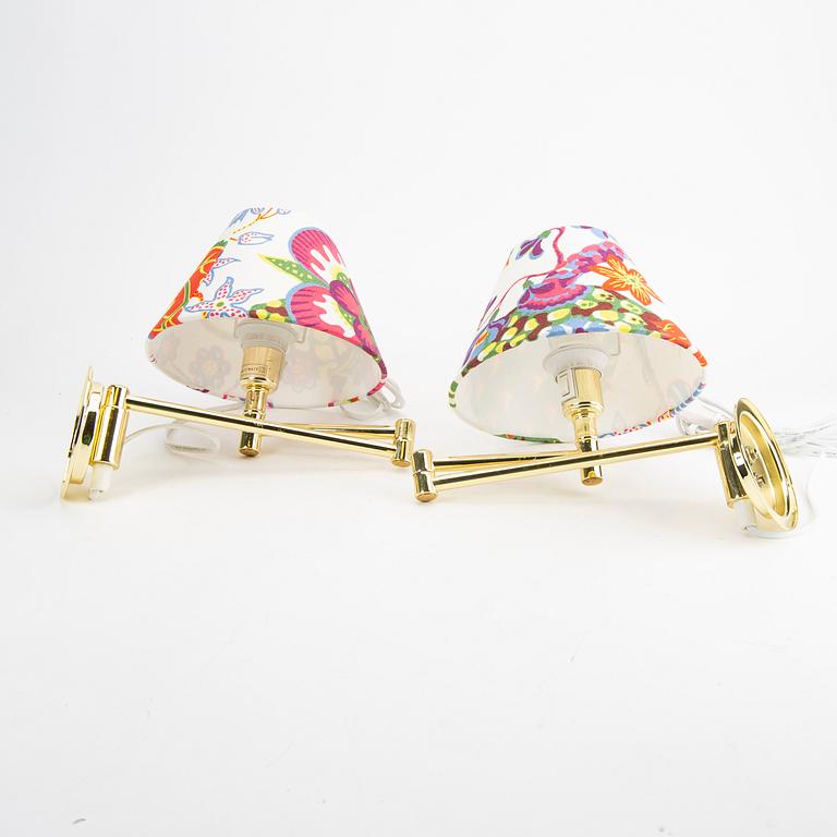 A pair of wall lamps, late 20th century.