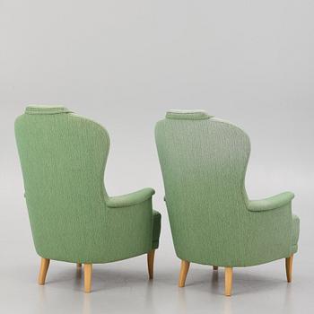 Carl Malmsten, a pair of jubilee edition "Farmor" armchairs, O.H.Sjögren, 2006.