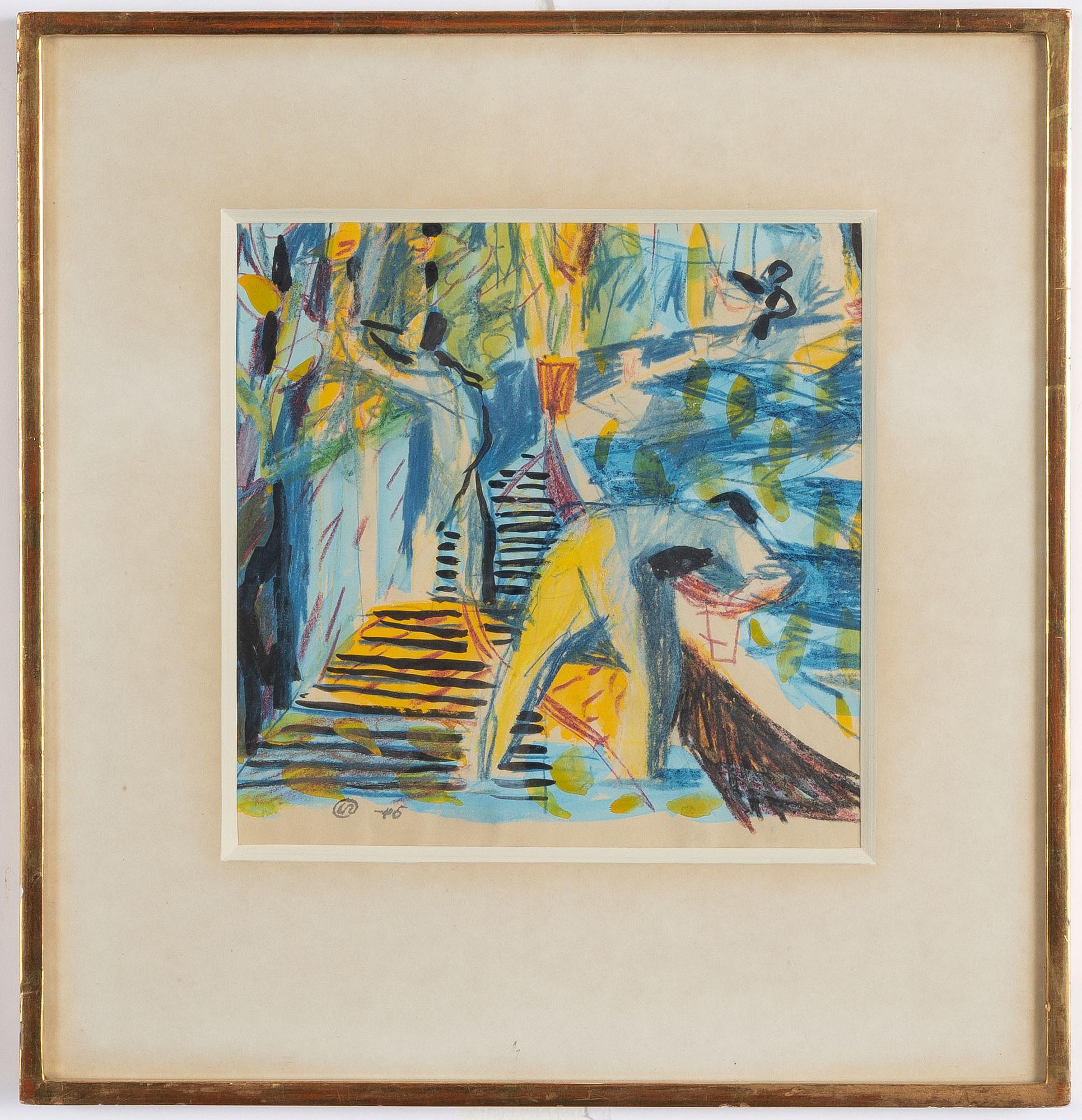 Lennart Rodhe, Figures on a bridge.