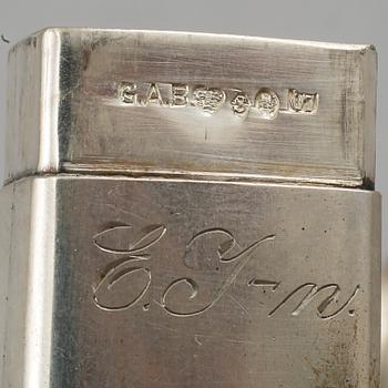 SAMLING DOSOR, 5 st, silver, 1861-1900-talets mitt.