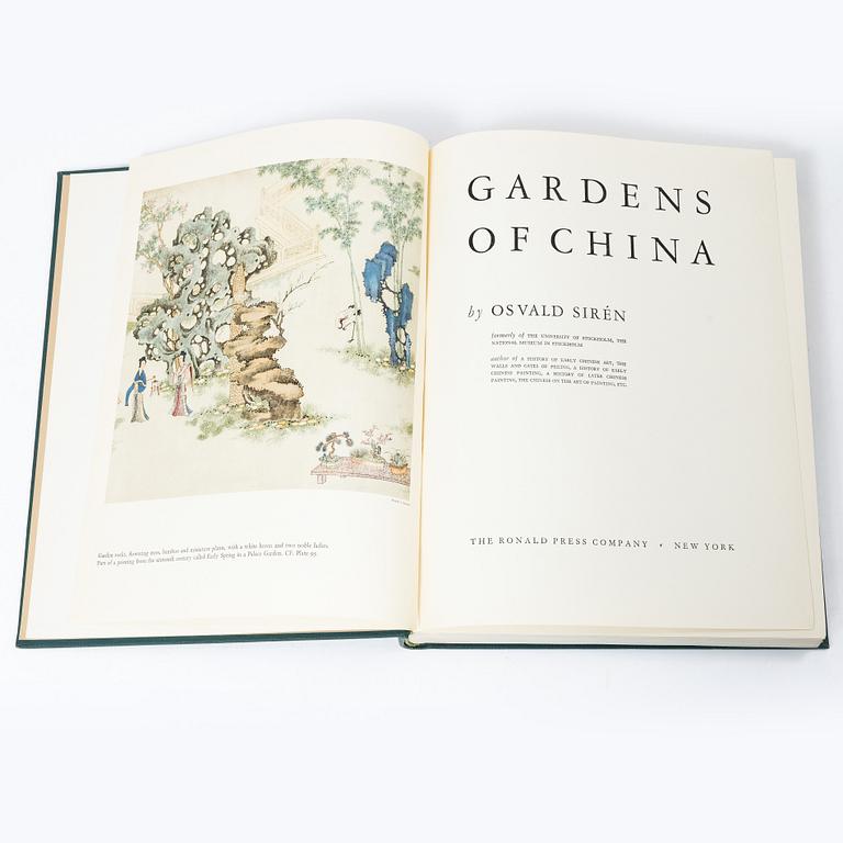 Two books, Gardens of China, by Osvald Siren and The Pageant of Peking, by Donnald Mennie and Putnam Weale.