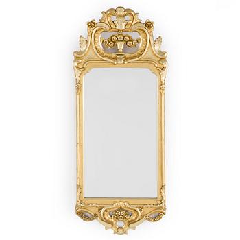 A mid 20th century rococo style mirror.