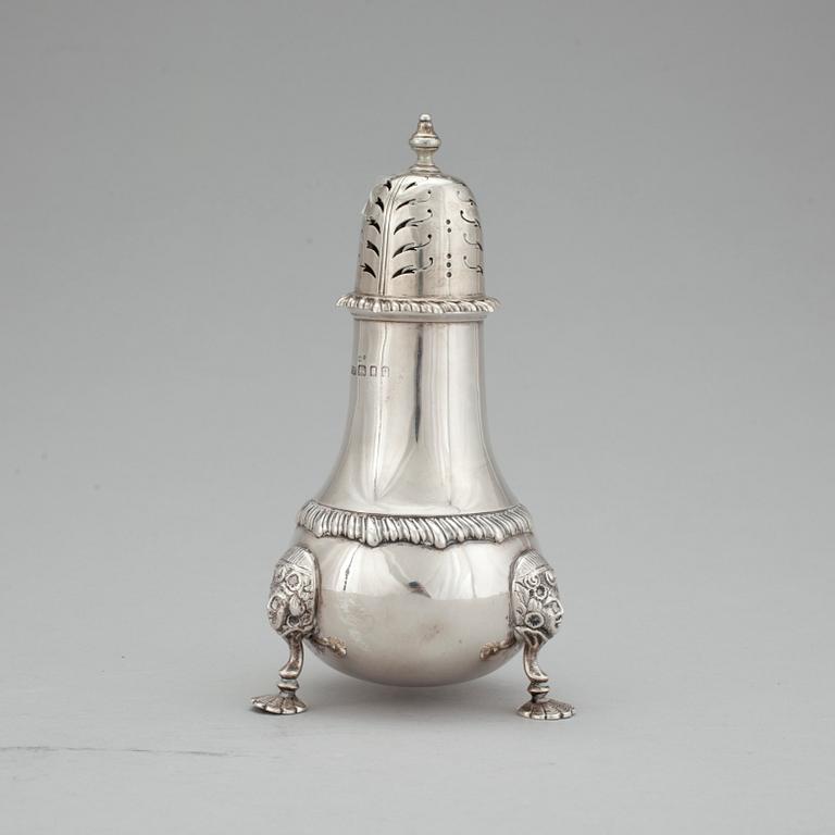 SOCKERRUSKA, silver, barockmodell, Mappin & Webb, London 1928. Vikt ca 218 gram.
