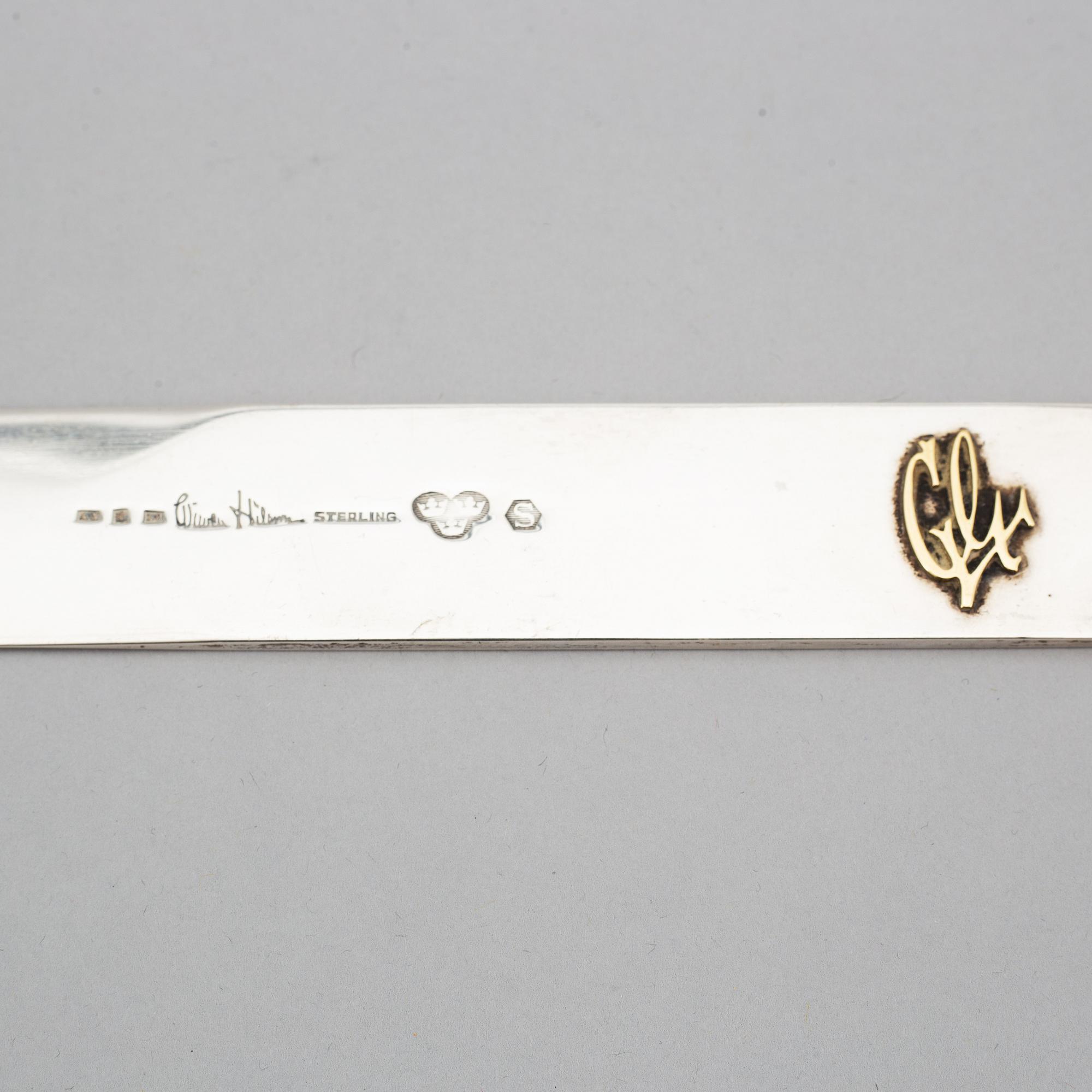 A Swedish 20th century sterling silver letter knife mark of WIWEN NILSSON Lund 1950, total weight  ca 150 gr.