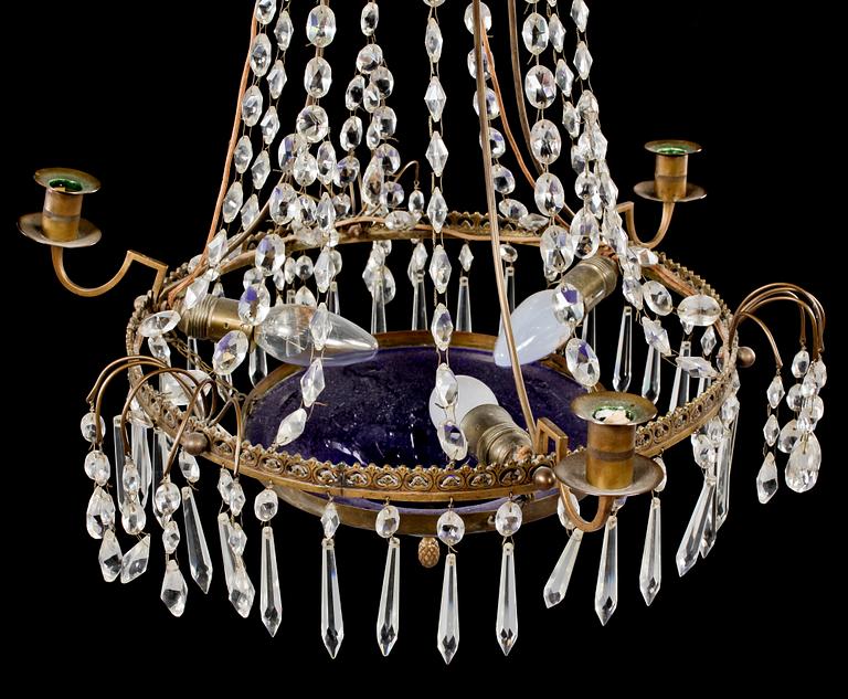 LJUSKRONA, sengustaviansk stil, höjd 55 cm, 1900-tal.