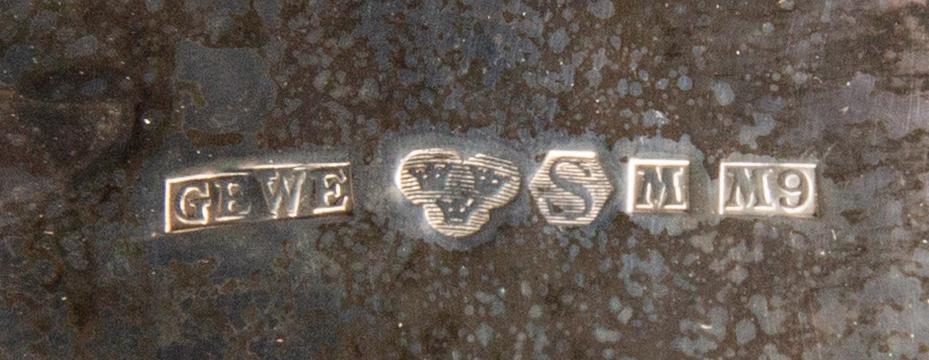 KAFFESERVIS, 3 delar, silver,  rokokostil.