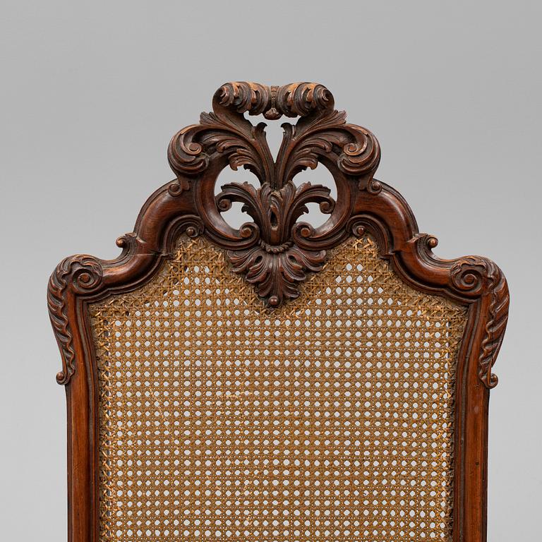 A 19th century baroque style armchair.