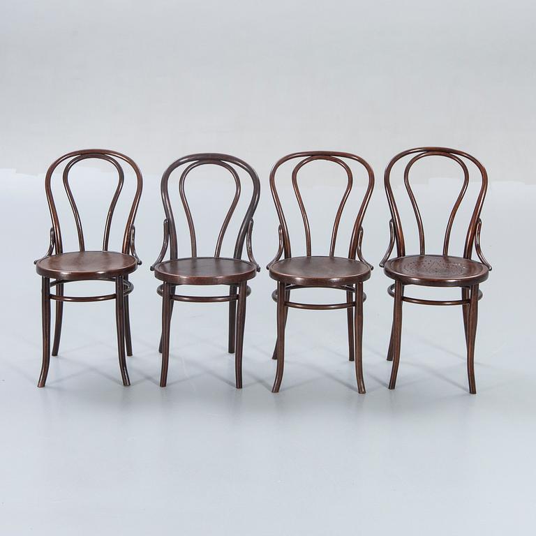 Chairs, Thonet 2 pcs, Mundus 2 pcs, bentwood, first half of the 20th century.