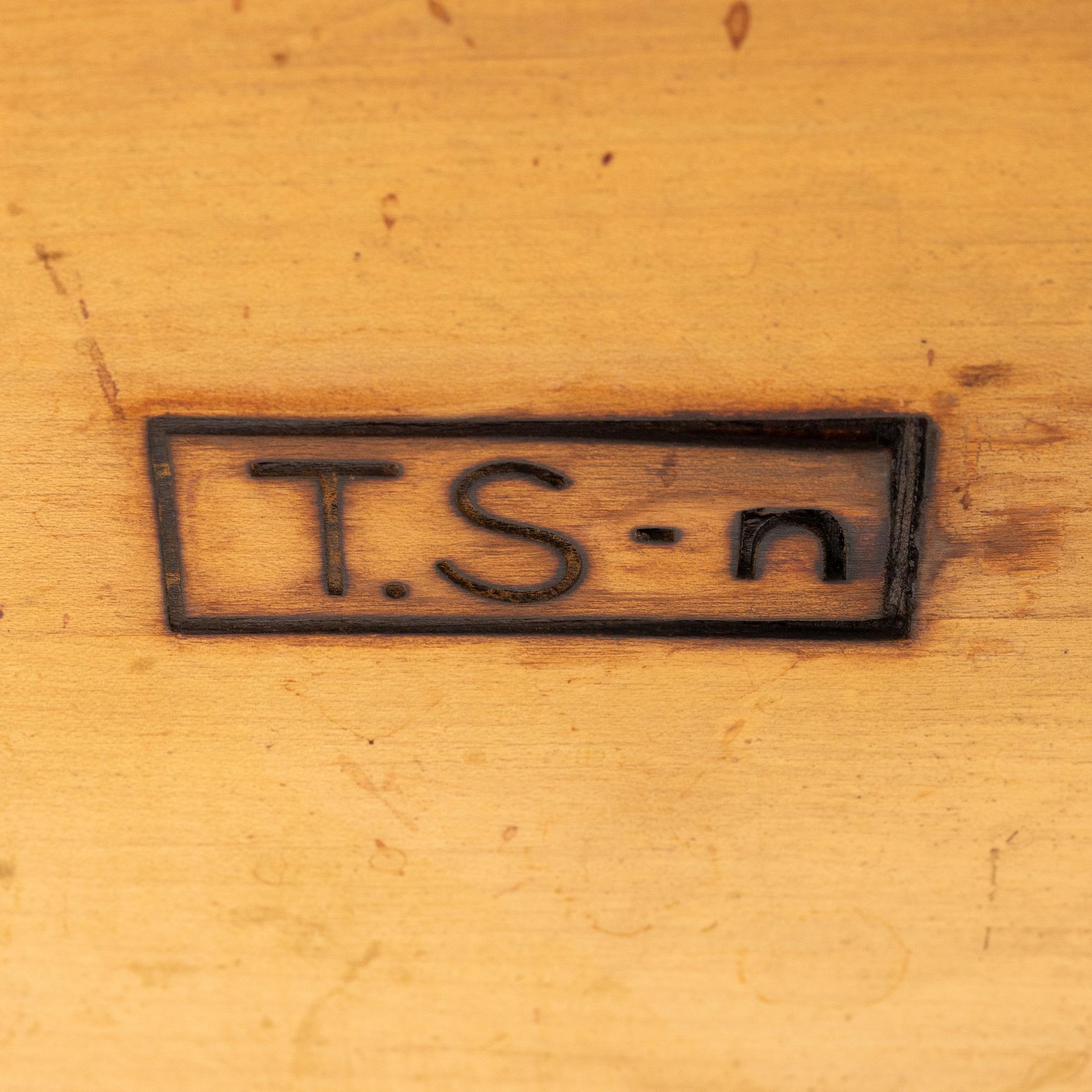 Side table, executed by cabinetmaker Torsten Schollin, mid-20th century.