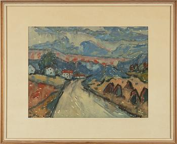 Endel Köks, Landscape with houses.