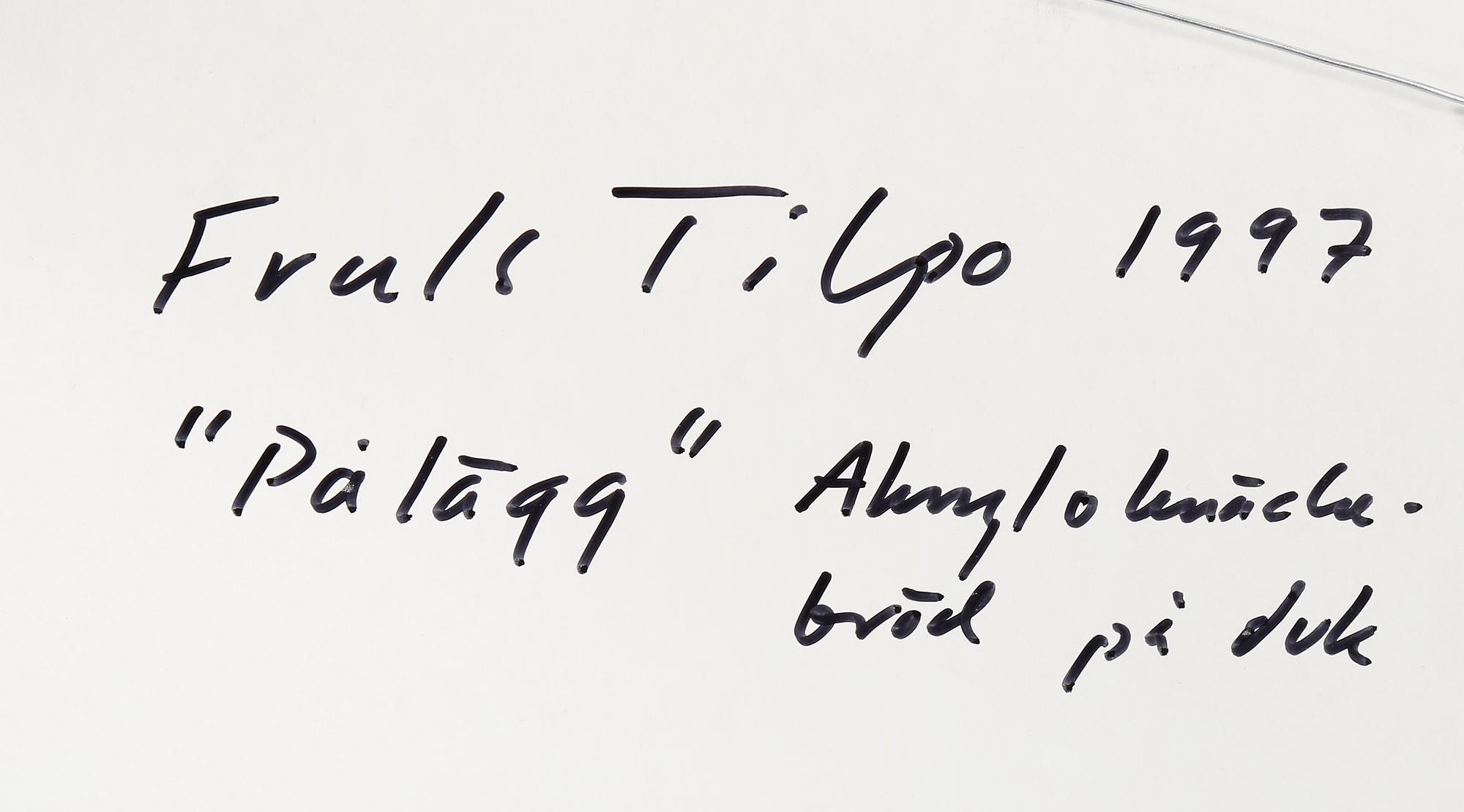 FRULS TILPO, blandteknik med collage. Signerad. Daterad 1997.