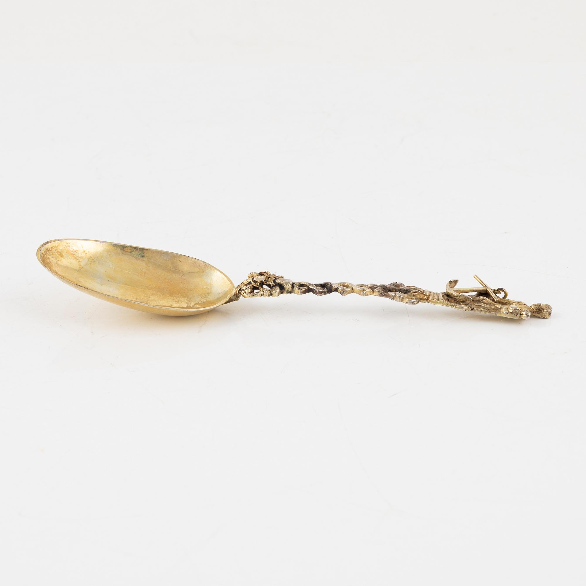 A Silver-Gilt Spoon, possibly Holland, 19th Century.
