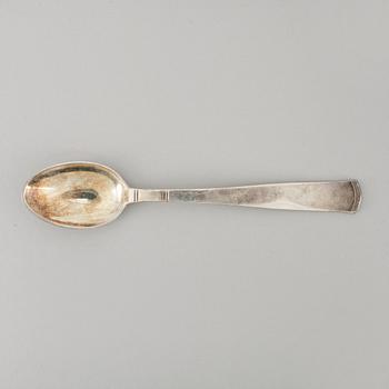 TESKEDAR, 12 st, silver "Rosenholm", GAB, Stockholm, 1900-talets andra hälft, vikt ca 197g.