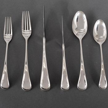 VIVIANNA TORUN BÜLOW-HÜBE, 72 pieces of silver plated flatware from Dansk International Design Ltd. Designed in 1986.