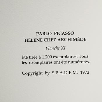 PABLO PICASSO, efter, litografi, numrerad 912/1200.