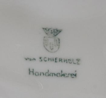 KANDELABRAR, ett par, porslin, Schierholtz.
