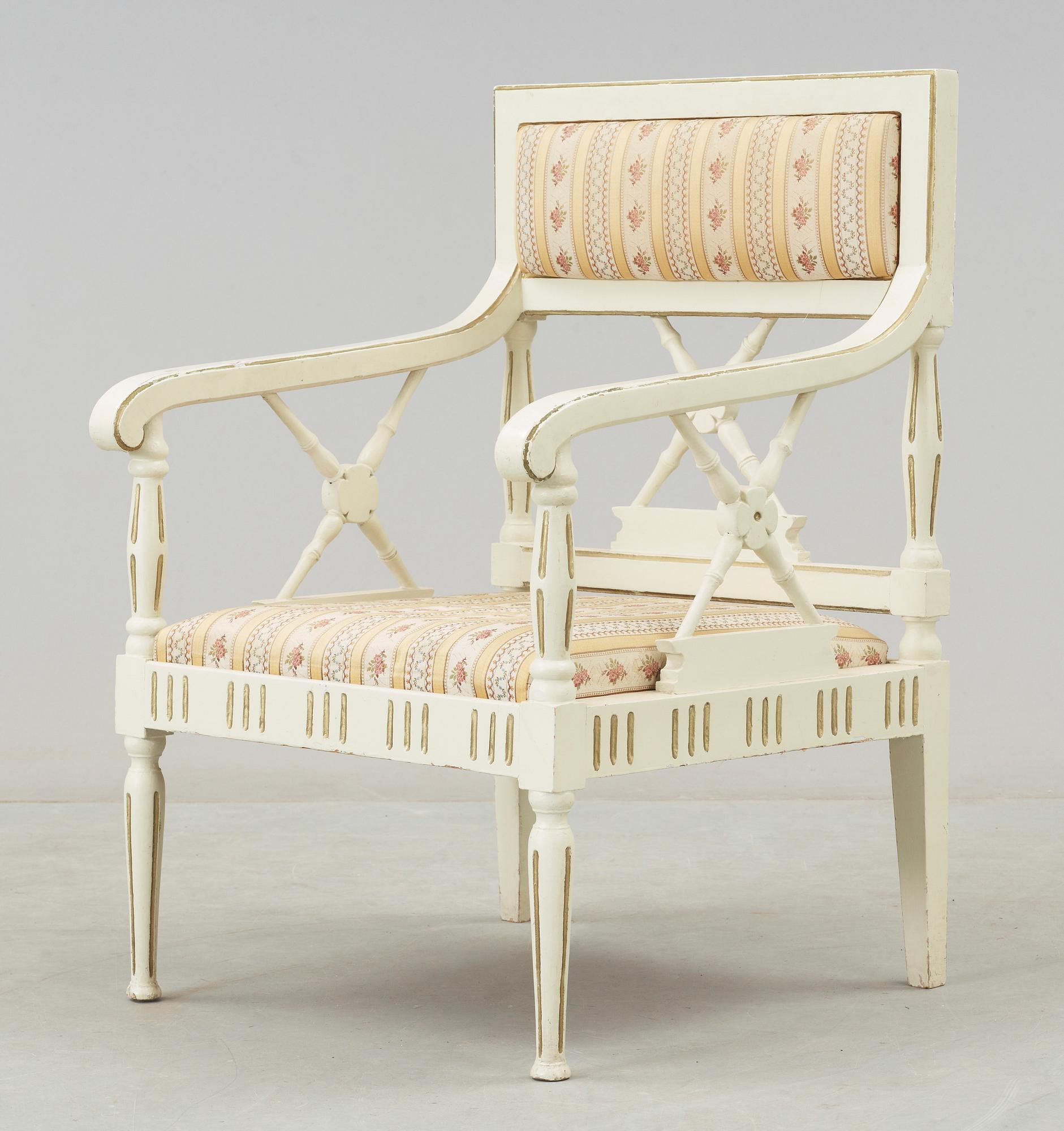 KARMSTOL, gustaviansk stil, 1900-talets början.