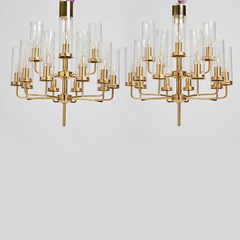 Hans-Agne Jakobsson, a pair of ceiling lamps, model 'Sonata' T434/15, Hans-Agne Jakobsson AB Markaryd, Sweden 1960-1970s.