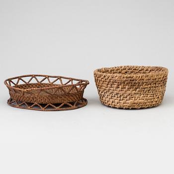 Two 18th century baskets.