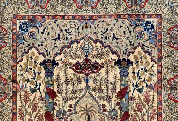 A CARPET, Figural Kashmar, around 300 x 195 cm.