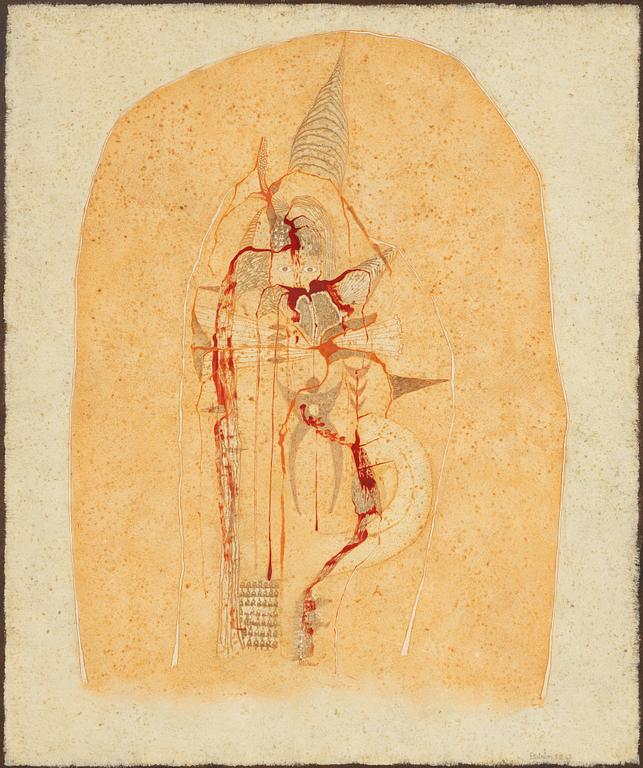 Thea Ekström, oil on panel, signed and dated 5 II 67.