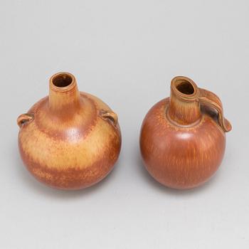 GUNNAR NYLUND, vaser, 2 st, stengods, Rörstrand.