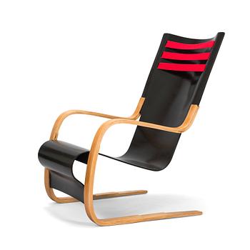 Alvar Aalto, nojatuoli, "High back chair ", O.Y. Huonekalu-ja Rakennustyötehdas A.B. 1930-luvun alku.