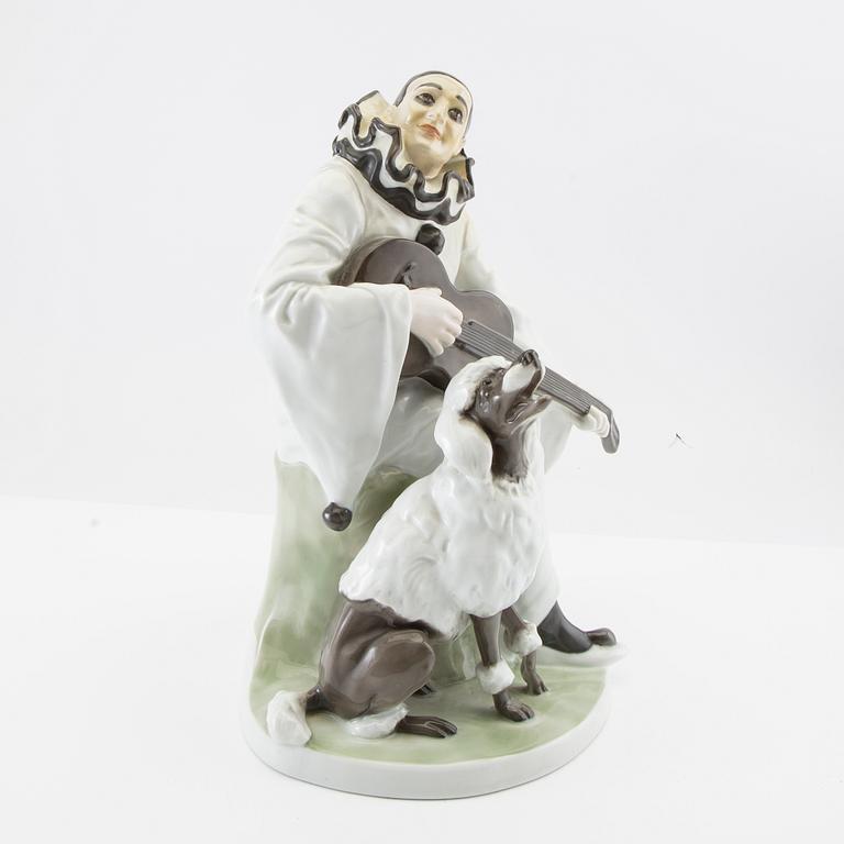 Rudolf Marcuse figurine "Pierrot" Rosenthal marked 1915 porcelain.